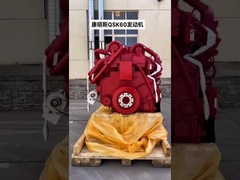 Assemblaggio completo di motore diesel a scatola in legno con sistema di scarico QSK50